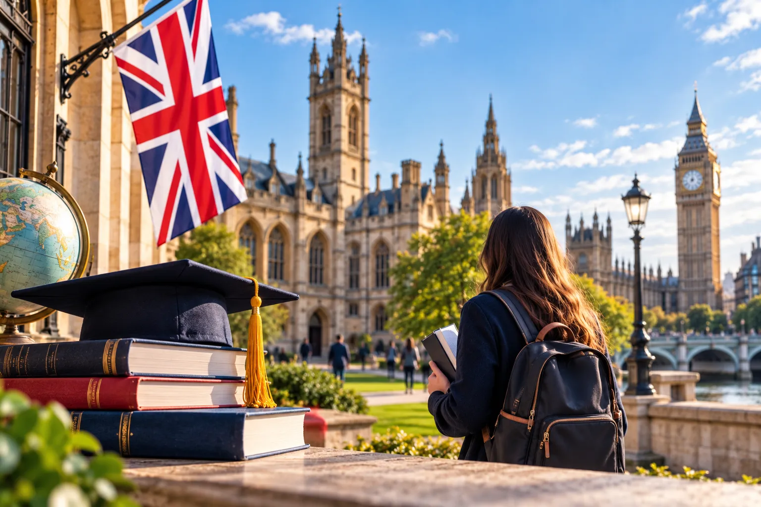 London cityscape with historic architecture along the River Thames